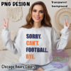 Football Design PNG Chicago Bears Colors Orange and Navy