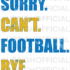 Football Design PNG Los Angleles Chargers colors Light Blue and Gold - Image 2
